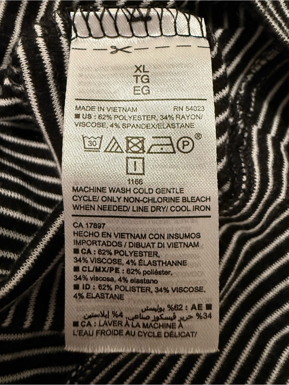 Old Navy Black & White Striped Zip Up Hoodie - Picture 4 of 5